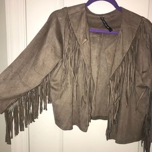 Design Lab Lord & Taylor fringe jacket